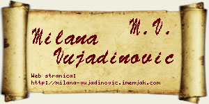 Milana Vujadinović vizit kartica